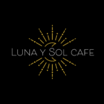 Luna y Sol Cafe logo (depicting a stylized line drawing of a sun and moon)
